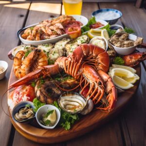 Plato de Camarones Gigantes